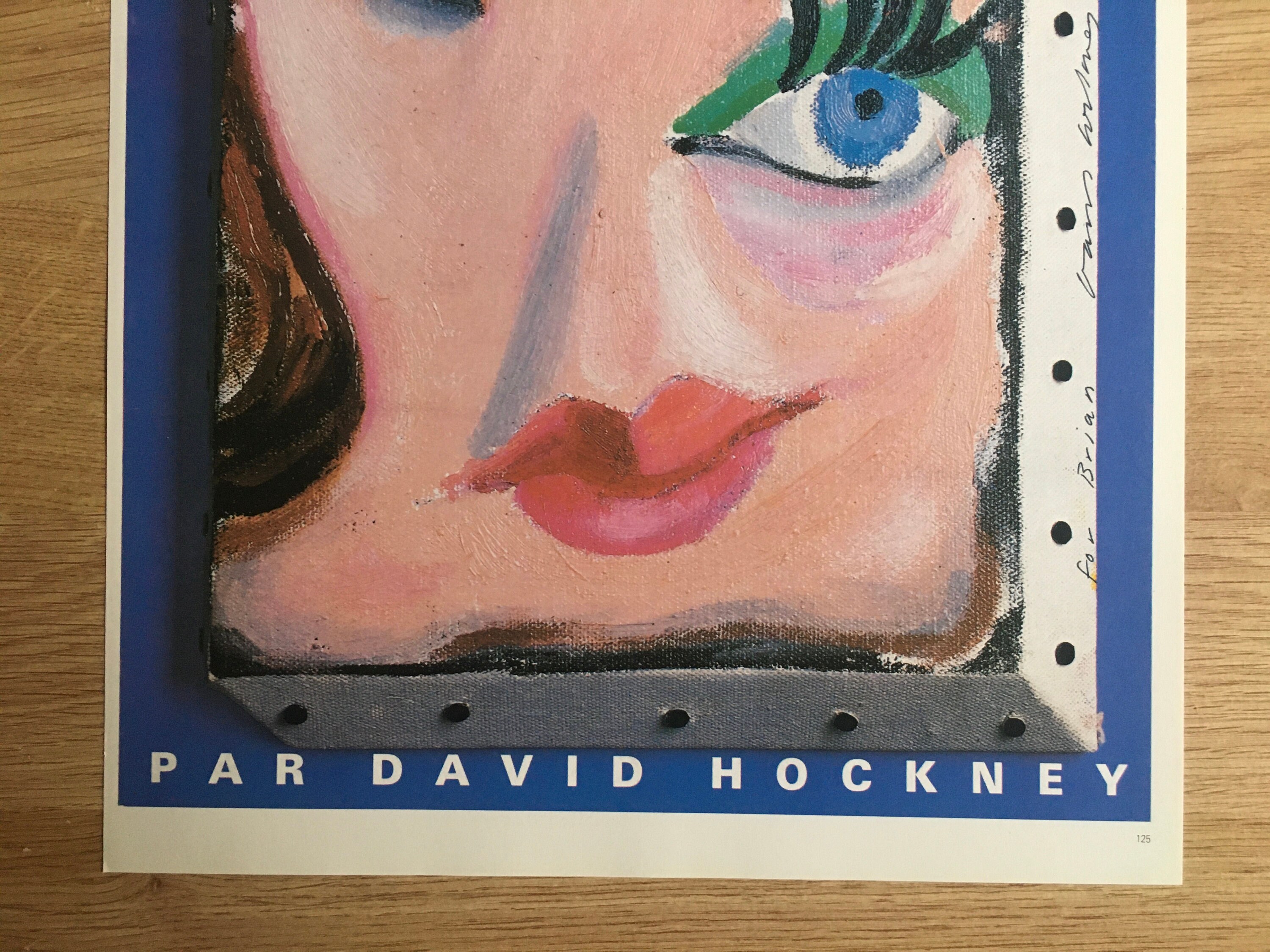 Vintage 1987 DAVID HOCKNEY Print - Vogue Paris 1985, Exhibition