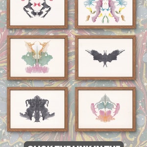 1948 RORSCHACH INKBLOT TEST Card - Inkblot Test Print - Psychology Wall ...