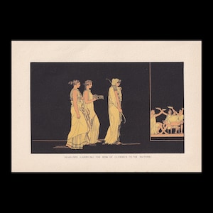 1880 PENELOPE & the Bow of ODYSSEUS Print - Greek Myths, Odyssey - Mythology Wall Art - 7.5 x 5 Inches