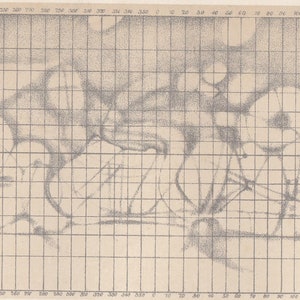 1905 KARTE VON MARS Druck - Schiaparellis Karte, 1881 - Astronomie - Astronomie Wand Kunst - Original Antike Druck - Fast 120 Jahre alt