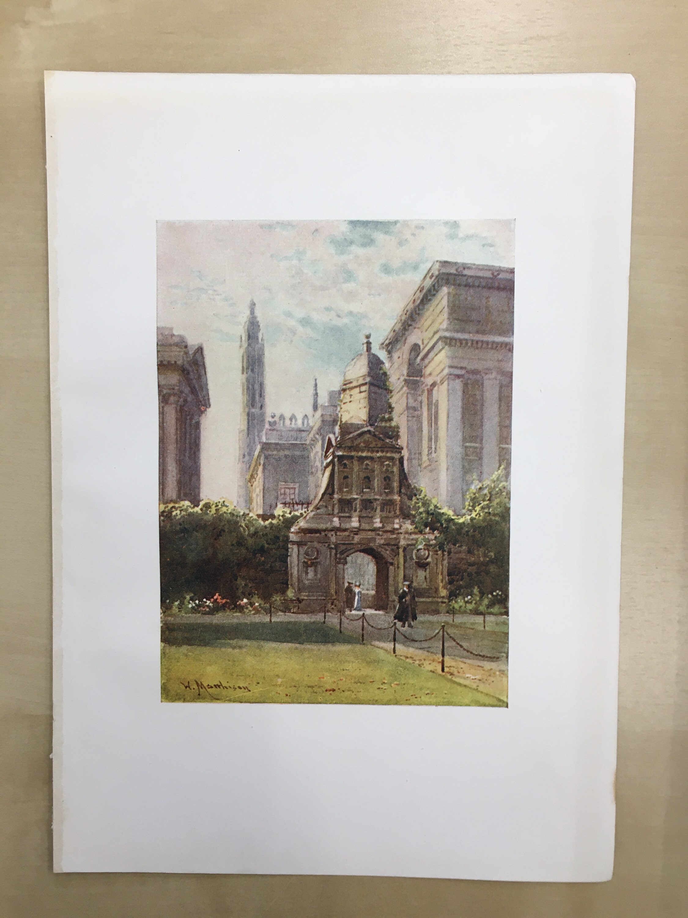 1907 CAMBRIDGE - CAIUS COLLEGE: the Gate of Honour - William Mathison ...
