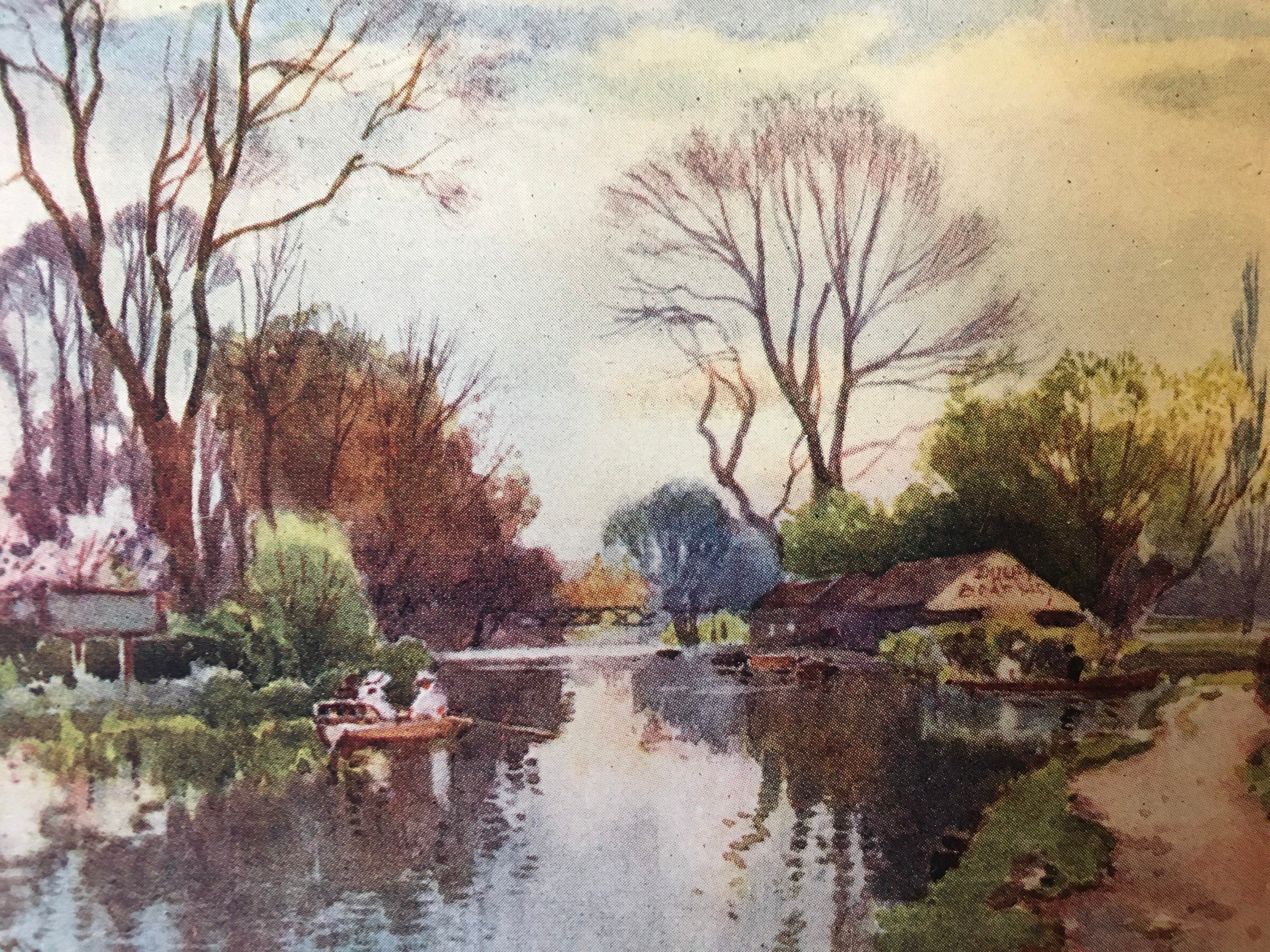 1907 CAMBRIDGE - BOATHOUSE on Robinson Crusoe's Island - William