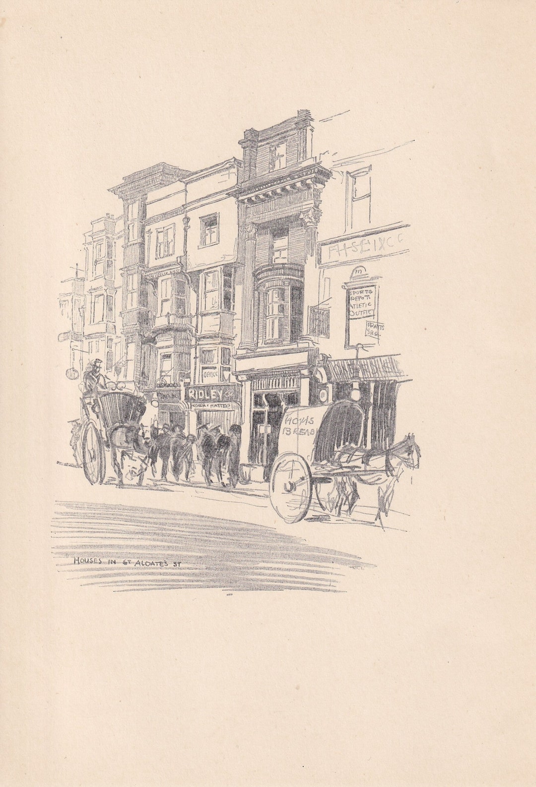 1923 OXFORD St ALDATE'S STREET Antique Oxford Print Etsy