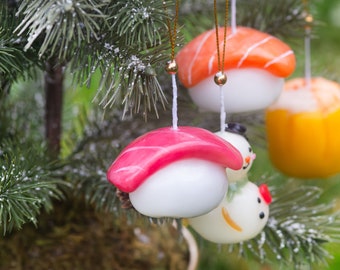 Christmas Candle & Christmas Ornament 2 in 1 (Tuna Nigiri Sushi)