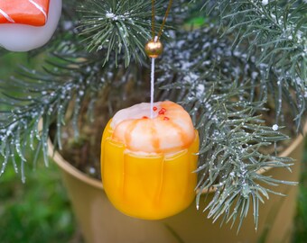 Christmas Candle & Christmas Ornament 2 in 1 (Shumai dim sum/ Siu mai)
