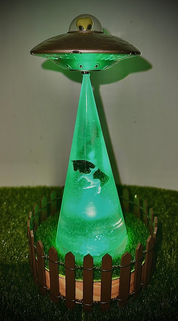 UFO Alien Cow Abduction Lamp Night Light Detachable UFO With - Etsy