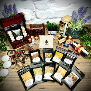 Baby Hexe Starterset - MIT 100 ZAUBERSTÜCKEN! - 42 Gegenstände - Beginners Set of Wicca and Witchcraft Items - Kostenloser Versand in Großbritannien - Plus kostenloses Geschenk!