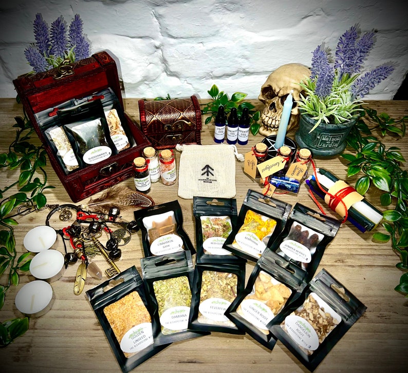 Medium Witch Starter Kit WITH 100 SPELLS 64 items beginners set of wicca and witchcraft items free uk postage plus free gift image 5