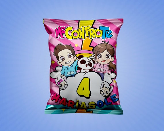 Me Contro Te Chips Bag Girls Birthday Sofi E Lui Party Digital Chips Gadget  Fine Party Printable Bag Custom Party Party Treats 