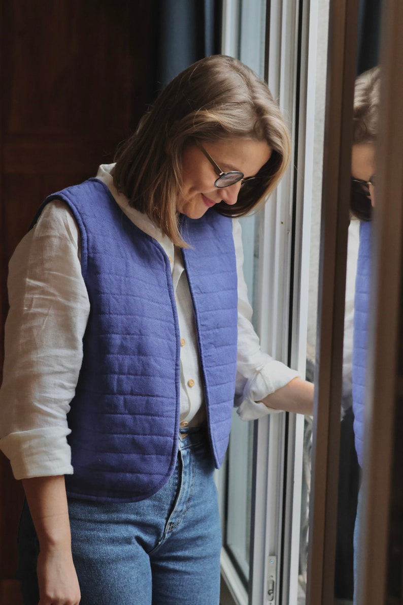 La veste sans manche bleu Femme image 5