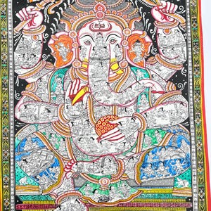 Ganesh pattachitra painting/indiaodisha famous pattachitra handpainting