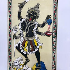 Pattachitra painting Kali Mata / handpainting pattachitra Odisha famous panting