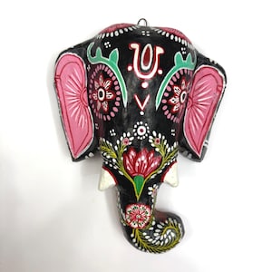 Wall hanging Paper mache/face mask/Ganesh elephant mache /wall hanging maches