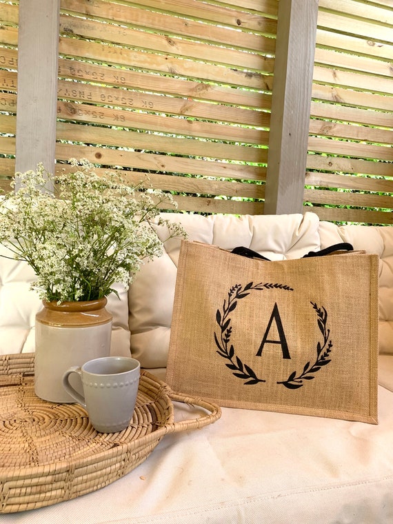 Buy Custom Teacher Bag Personalised Initial Jute Bag Hessian Bag With Name Thank You Teacher Gift Gift for Her Teacher Book Bag Online in India Etsy
