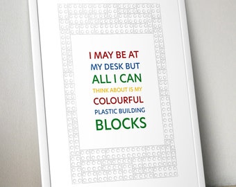 I may be at my desk, Digital download, A4 Print, Poster