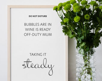 Taking it steady bathroom print - Digital download / print at home