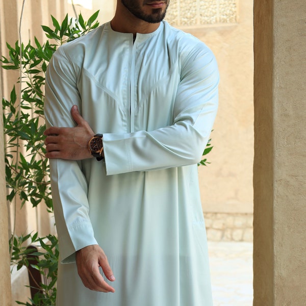 Mint Green Omani Thobe | Mens Thobes