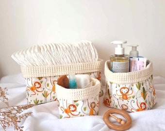 Waterproof diaper baskets - organize changing area - baby changing accessories - child's room decoration