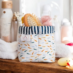 Reversible Fabric Storage Baskets - Baby Room Organization - Diaper Baskets - Waterproof Baskets - Baby Room Decoration