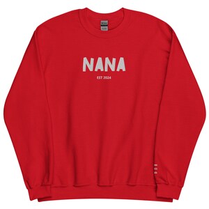 Nana Embroidered Sweatshirt Gift | Personalized Sweatshirt | Mothers Day Gift | Winter Apparel | Floral Nana Shirt | Birthday Gift