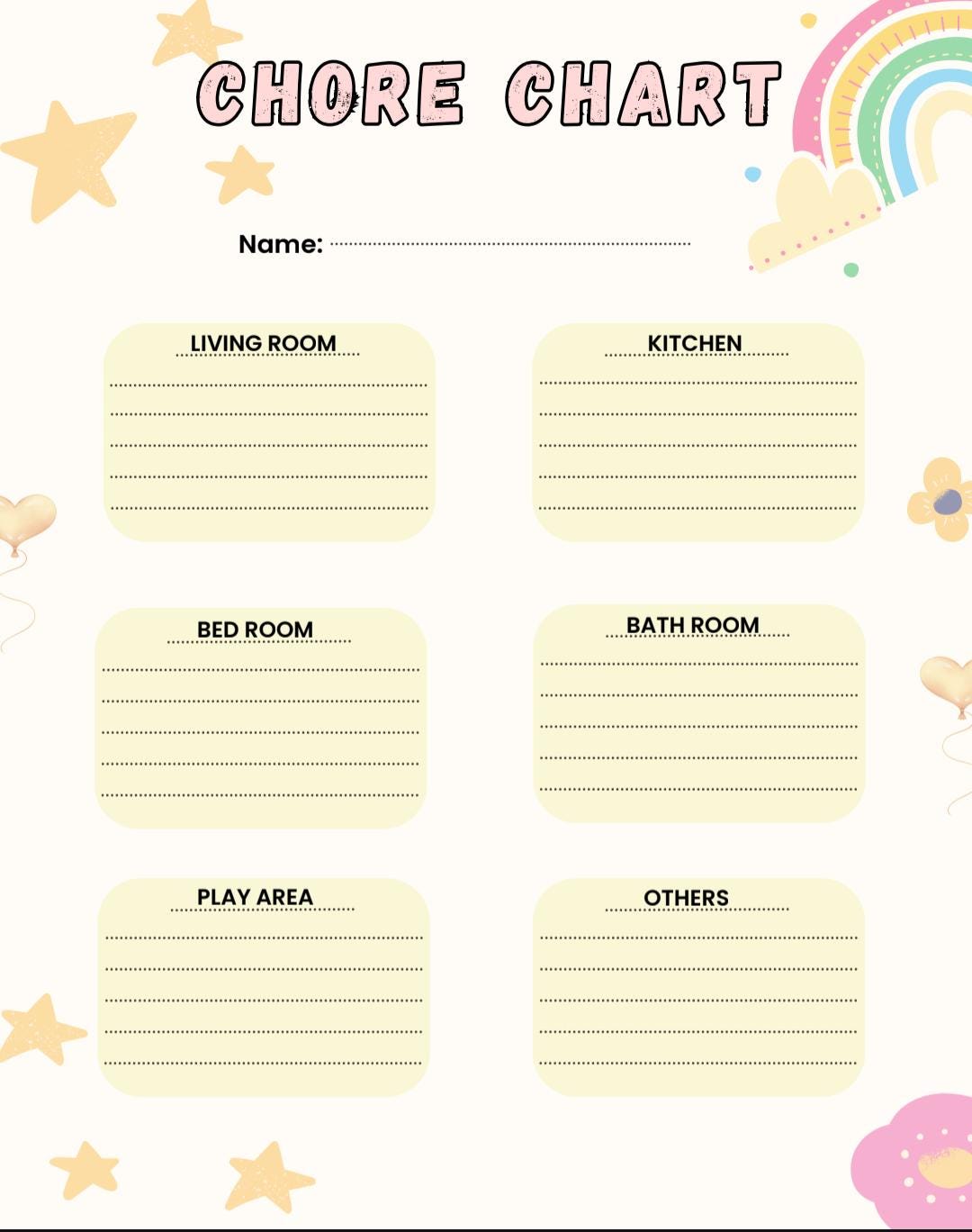 ADHD Kids Chore Chart Printable Bundle | Daily Routine & Responsibility ...