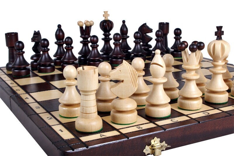  The Veles Chess Set, Wooden Handmade European Chess