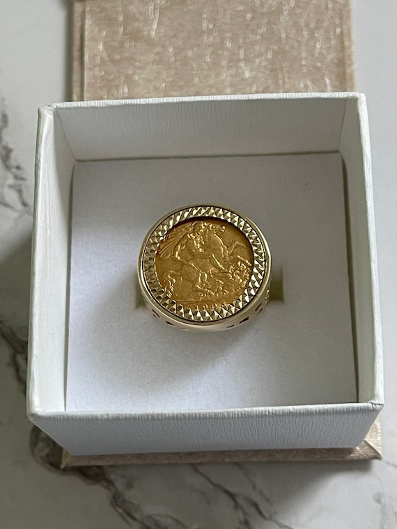 Half Sovereign Ring 1905. Size S