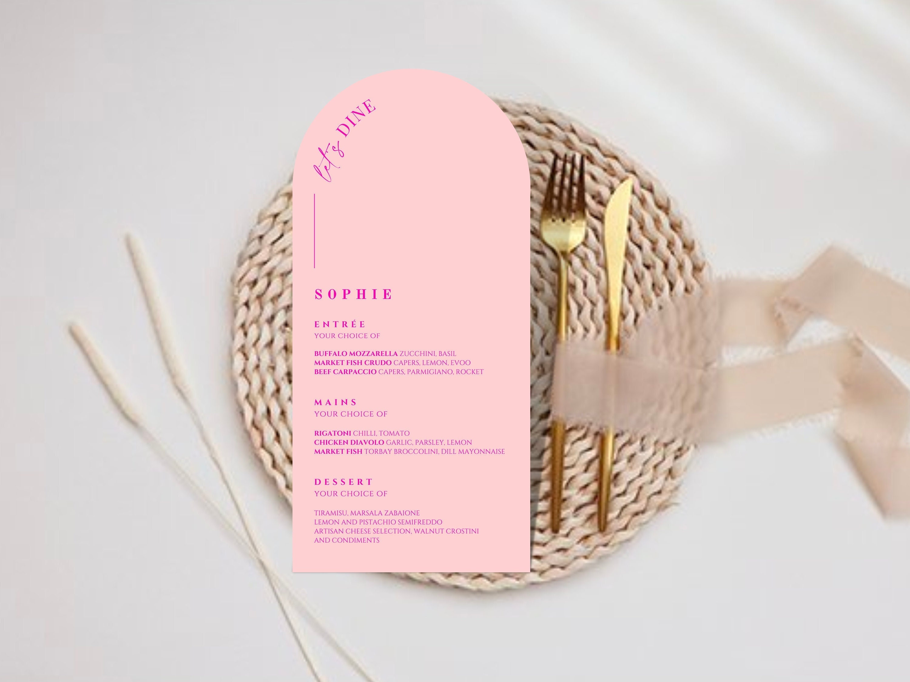 Arch Table Menu Bridal Shower Menus Place Cards Etsy Australia