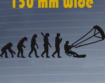 Kitesurf Evolution Sticker. Car Vinyl Decal. Durable, Scratchproof, Water Resistant