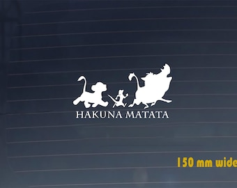 Hakuna Matata Sticker. Car Vinyl Decal. Durable, Scratchproof, Water Resistant