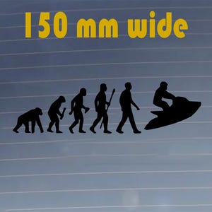 Jet Ski Evolution Sticker. Auto-Vinyl-Aufkleber. Langlebig, kratzfest, wasserfest