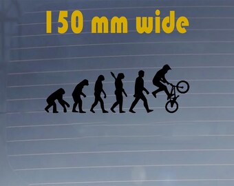 BMX Evolution Sticker. Car Vinyl Decal. Durable, Scratchproof, Water Resistant