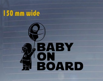 Baby Darth Vader Car Decal, Death Star Balloon, On Board Sticker