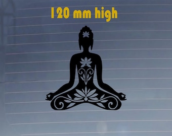 Meditating Yogi Vinyl Sticker: Chakra Alignment Car Decal