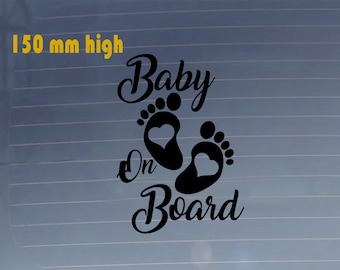 Baby On Board Car Decal, Feet Vinyl Sticker