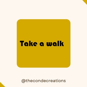 Adesivo Take A Walk. Decalcomania in vinile per auto. Durevole, antigraffio, resistente all'acqua