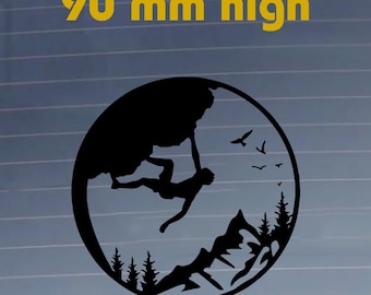 Climber Landscape View Sticker. Durable, Scratchproof, Water Resistant and Eco Friendly