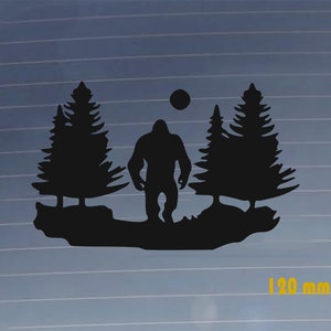 Yeti Forest Big Foot Bumper Sticker. Car Vinyl Decal. Durable, Scratchproof, Water Resistant