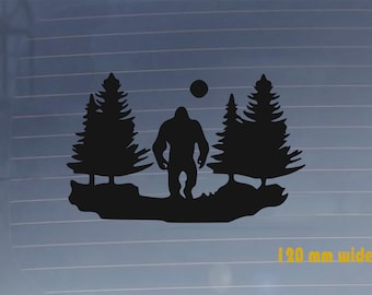 Yeti Forest Big Foot Bumper Sticker. Car Vinyl Decal. Durable, Scratchproof, Water Resistant