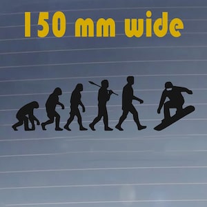 Sticker Snowboard Evolution. Décalcomanie en vinyle pour voiture. Durable, résistant aux rayures, résistant à l'eau