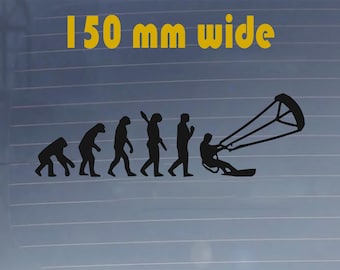 Kitesurf Evolution Sticker. Car Vinyl Decal. Durable  , Water Resistant