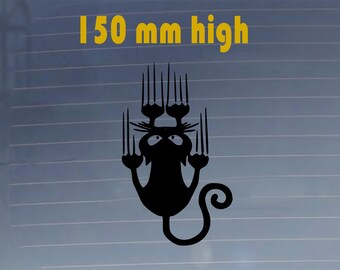 Cat Clawing Sticker. Car Vinyl Decal. Durable, Scratchproof, Water Resistant