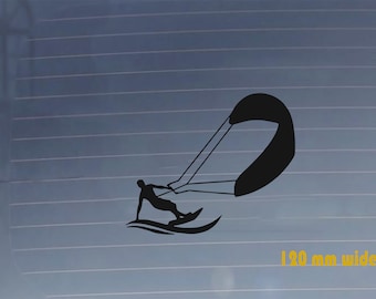 Kitesurf Wave Trail Sticker. Car Vinyl Decal. Durable, Scratchproof, Water Resistant