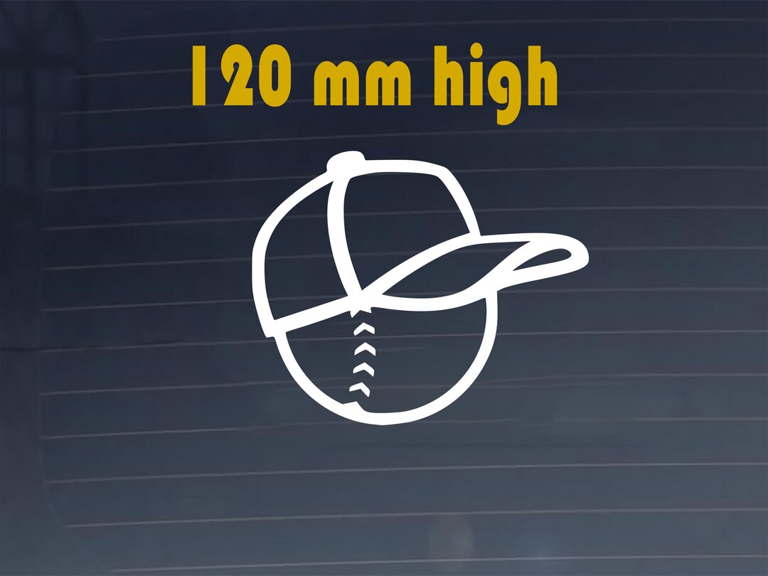 Baseball Cap Sticker. Car Vinyl Decal. Durable, Scratchproof, Water ...