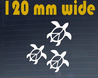 Turtle Peace Sign Car Decal: Hippie Animal Love Sticker