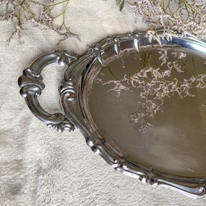 Vintage Italian Metal Tray Alessi Style Design 18/10 stainless steel Decorative Italian stainless steel tray Housewarming gift Home decor