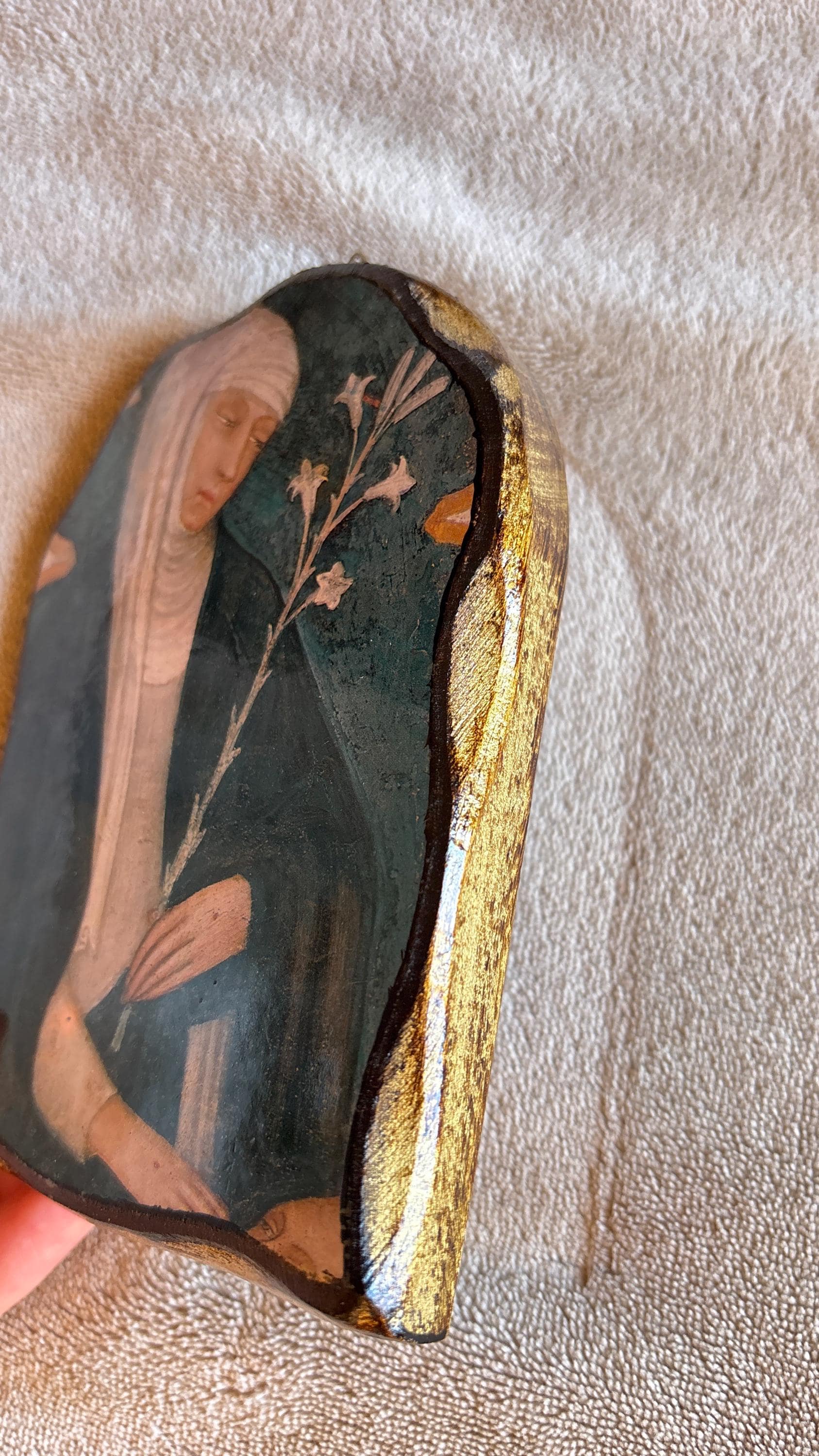 Vintage Florentine Religious Sacred Art of Saint Catherine of Siena on ...