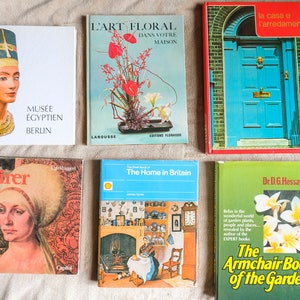 Vintage large coffee table book Artbook Interior design book Garden book Floral arrangements book
