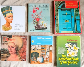 Vintage large coffee table book Artbook Interior design book Garden book Floral arrangements book