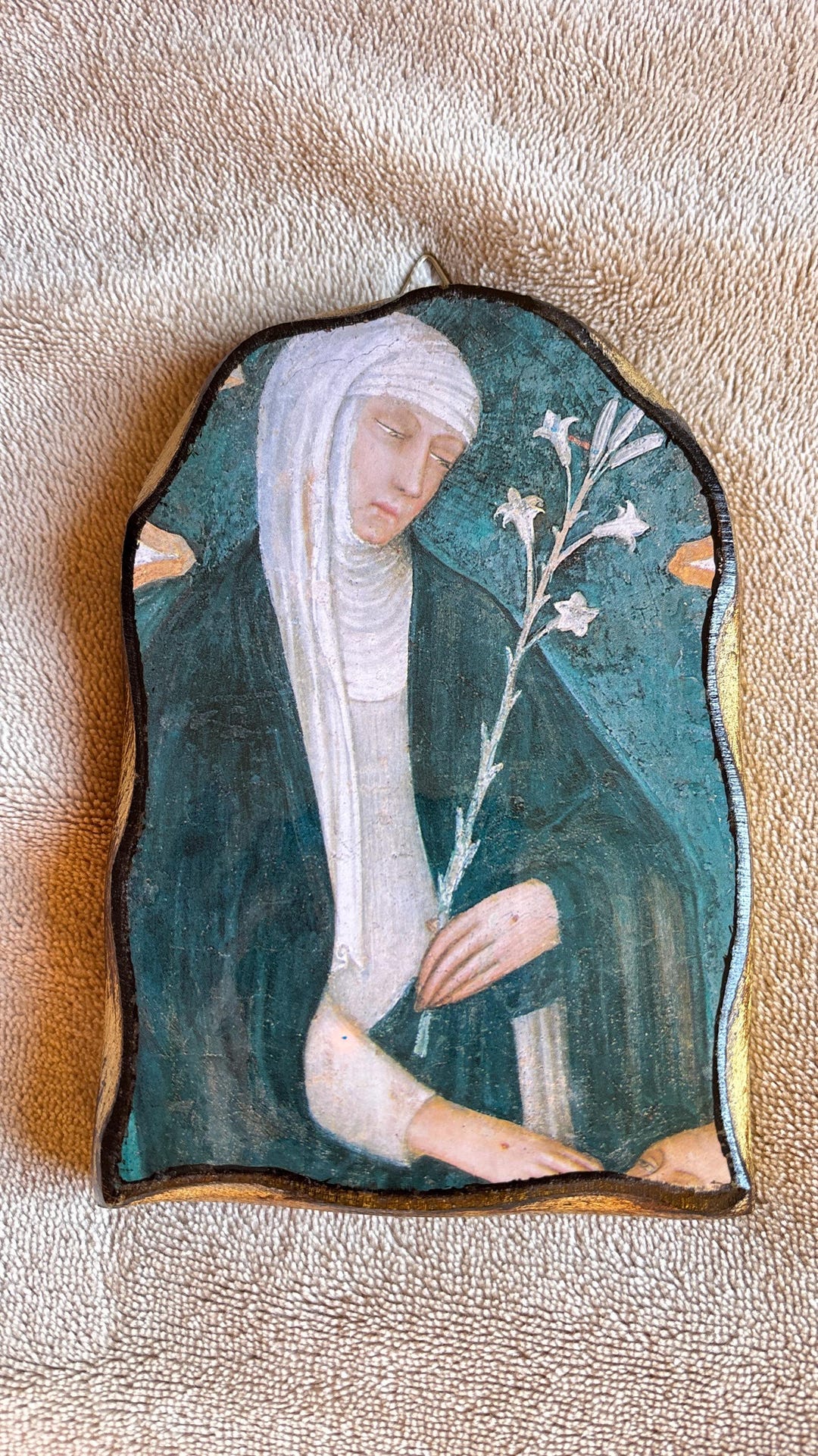 Vintage Florentine Religious Sacred Art of Saint Catherine of Siena on ...